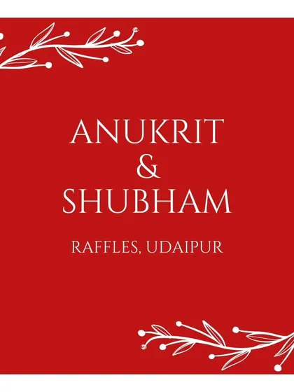 The elegant wedding invitation card, setting the tone for a mesmerizing celebration in Udaipur.