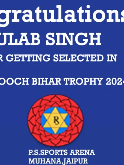 Celebrating Gulab Singh's selection for the U-19 Cooch Behar Trophy. It's a prestigious tournament and a fantastic opportunity for him to perform on a bigger stage.