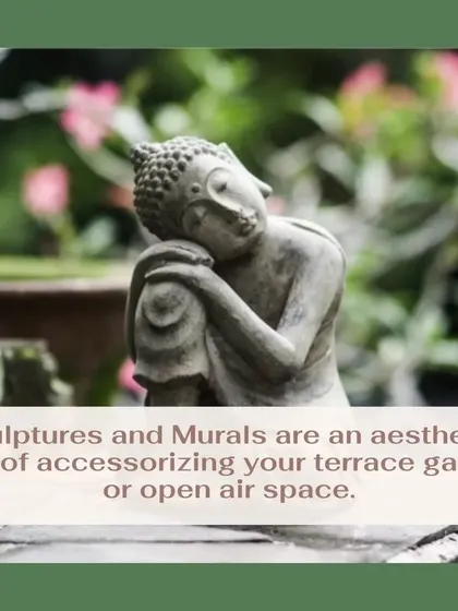 Sculptures are a powerful way to add an artistic and personal touch to your garden. This reclining Buddha sculpture brings a sense of calm and contemplation to the space. We can source or customize sculptures in various sizes and materials.
