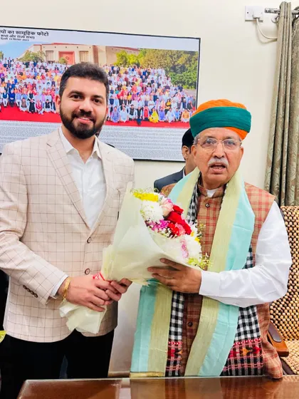 It was an honor to meet with Shri Arjun Ram Meghwal ji, the Honorable Minister of Law & Justice for the Government of India. Discussing the future of the legal system and justice delivery is crucial for progress.