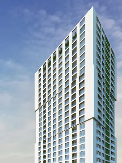 A facade doesn’t have to shout to make an impact. This render of a high-rise tower shows how a slight shift in form can change how a building meets the light, creating a presence that is both distinct and scalable.