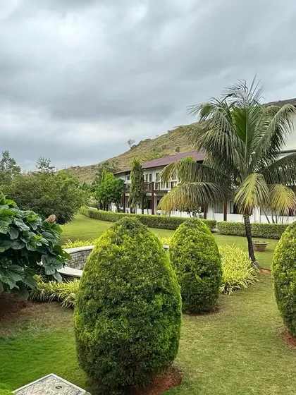 Manicured shrubs and lush trees line the pathways of our retreat. Every part of our garden is thoughtfully designed to create a visually pleasing and calming environment for your walks.