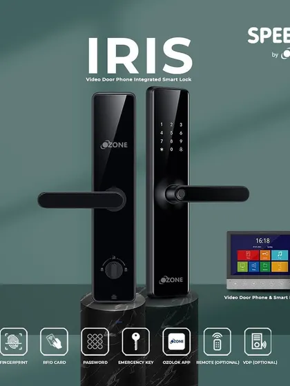 Integrate your front door security with a video door phone. The IRIS smart lock combines keyless entry with a video display, allowing you to see and speak with visitors before granting them access, all from one seamless system.
