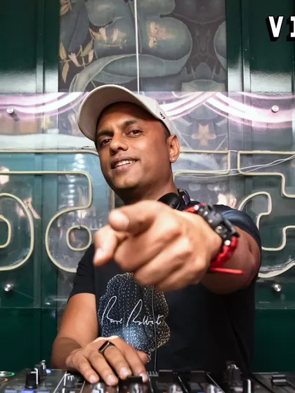 Pointing to the crowd at Sarjapur Social, my signature move. It's my way of connecting with the audience and inviting them to join the party.