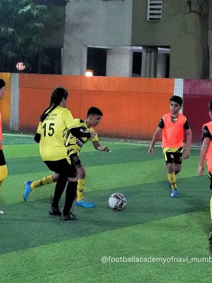A mixed-gender group of players in a practice game, showcasing our inclusive and team-oriented environment.