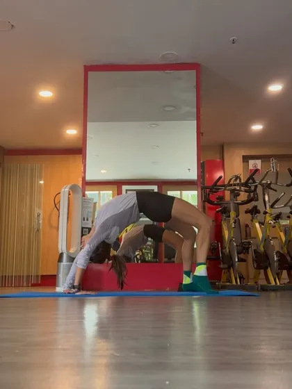 The wheel pose, or Chakrasana, is a great stretch for opening up the chest, shoulders, and hip flexors, which can get tight from running and lifting.