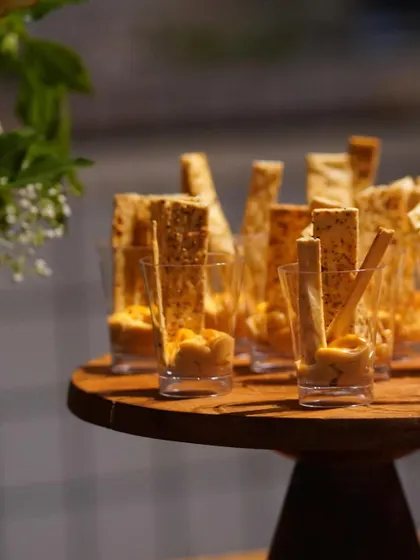 My crispy, baked Lavash crackers served with a creamy hummus dip. They are a healthy and delicious snack, perfect for party platters or just to munch on.