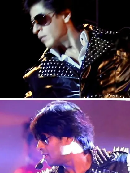 The inspiration for my show comes from the larger-than-life world of Bollywood cinema. I aim to replicate that magic and energy live on stage, as you can see in this side-by-side comparison.