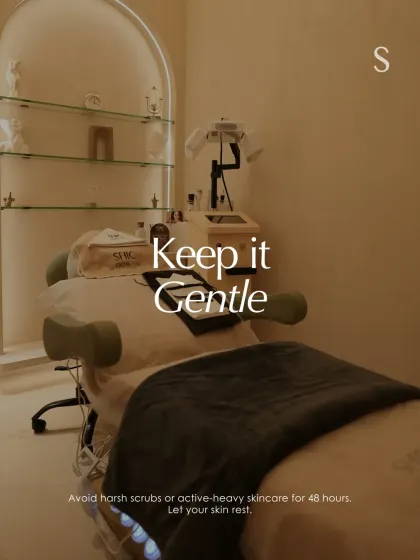 Keep it gentle after your ritual. I advise avoiding harsh scrubs or active-heavy skincare for 48 hours to let your skin rest and fully absorb the benefits of the treatment.