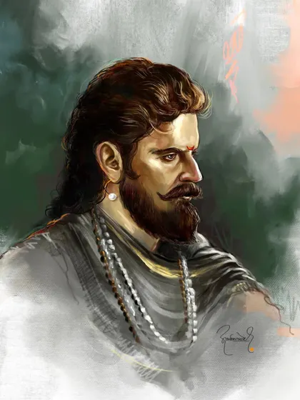 A signed version of my digital portrait of the Maratha king. The signature adds a personal touch, marking the completion of this piece made with great respect.