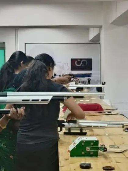 Participants at our corporate event get a feel for the sport, taking aim at the targets in our professional range.