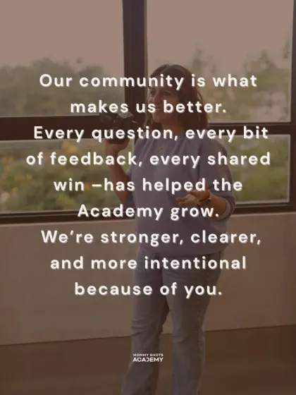 A heartfelt thank you to our community, acknowledging that their feedback and wins have helped the academy grow.