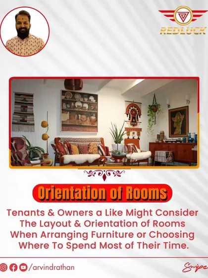 Even as a tenant, you can consider the layout and orientation of rooms when arranging furniture to improve the energy flow.