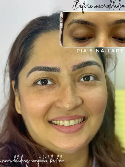 I just love seeing these happy, confident smiles after a microblading session. This client is showing off her freshly done brows. A free consultation is always available if you want to discuss your brow goals with me.