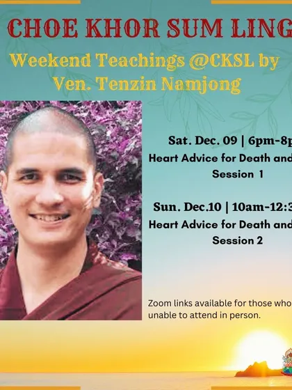 A four-session course on "Heart Advice for Death and Dying." This course provides practical ways to prepare for one's own death and support others, based on the profound advice of Lama Zopa Rinpoche.