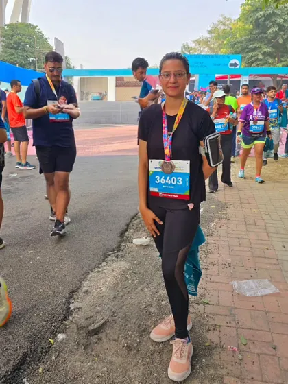 After the marathon. I truly believe that you can do anything you set your mind to. This run was a testament to that belief.