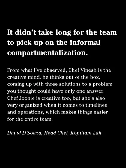 I was so touched by these words from our Head Chef. He described me as creative but also very organized with timelines and operations. That's the balance I try to bring to my work and my teaching.