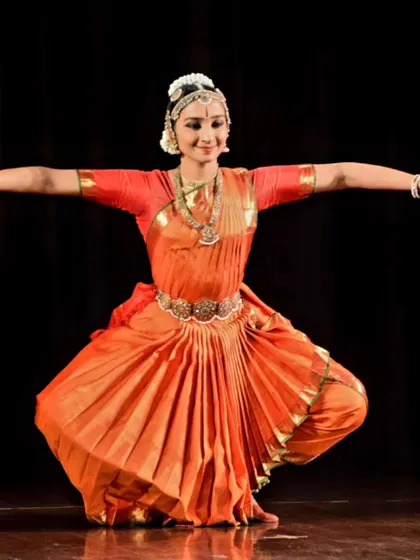 This is the essence of Bharatanatyam. A moment of stillness and perfect balance in the Aramandi posture, capturing the geometry and grace that we strive for in every movement. This is the foundation upon which all expression is built.
