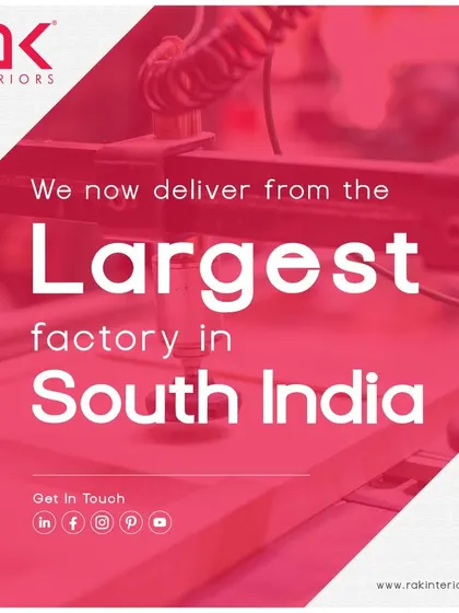 We now deliver from the largest interior design factory in South India. This allows us to ensure quality, speed, and advanced manufacturing techniques for every project.