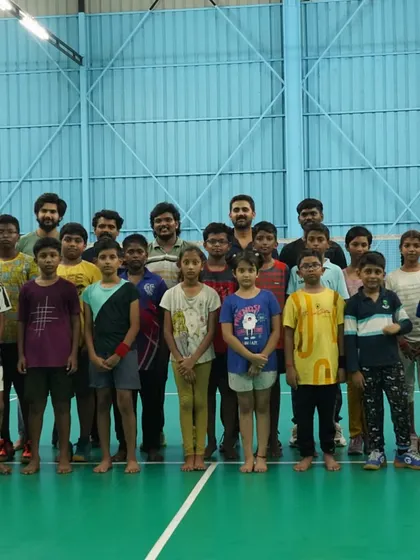 A group photo of the young athletes with our coaching team after an inspiring and educational session at ARK Sports Academy.