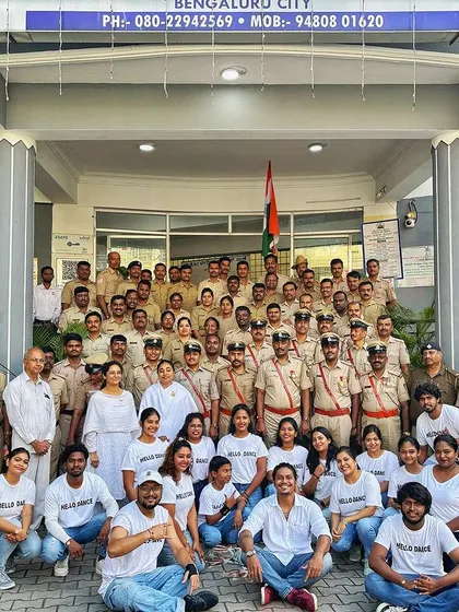 A group photo with the entire Mico Layout police department. This Independence Day event was a perfect example of unity and community spirit.