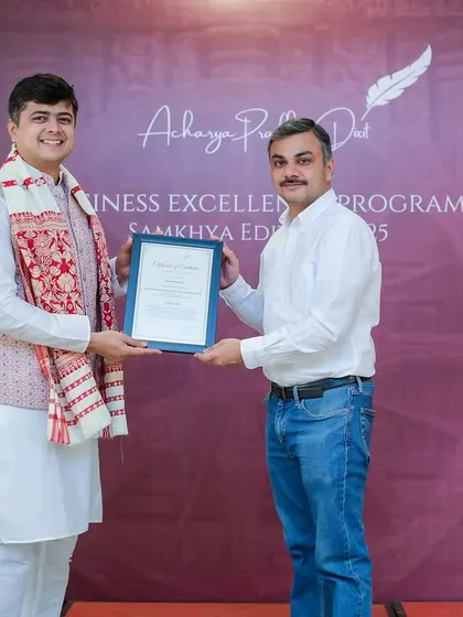Presenting a certificate of completion. These programs are designed for visionaries who dare to think beyond ordinary business tactics.