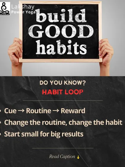 Your habits run on a Cue-Routine-Reward loop. To build a new habit, identify the cue and change the routine. Start small for big results.