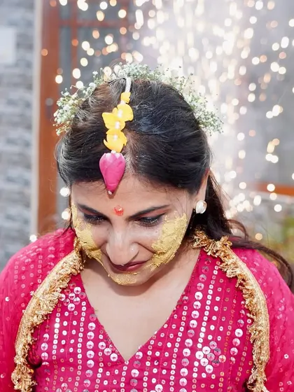 The pure joy and energy of a Haldi ceremony, captured with sparklers in the background. My goal here is to freeze these candid, unscripted moments of celebration that you'll cherish forever.
