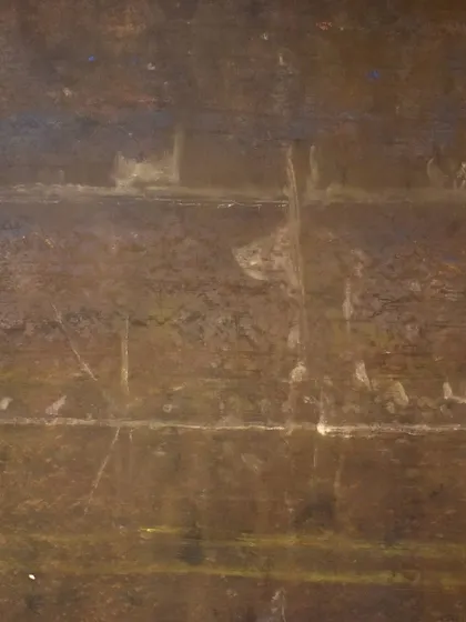 Another untitled ink and ink wash on paper by V.S. Gaitonde, from 1972. The hues and textures are reminiscent of crystalline ambers and translucent sapphires, forming a landscape that seems to transcend the physical realm.