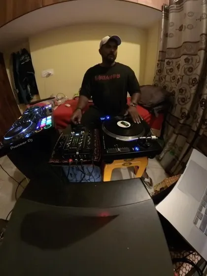 A wide view of my practice corner. This is where I put in the hours.