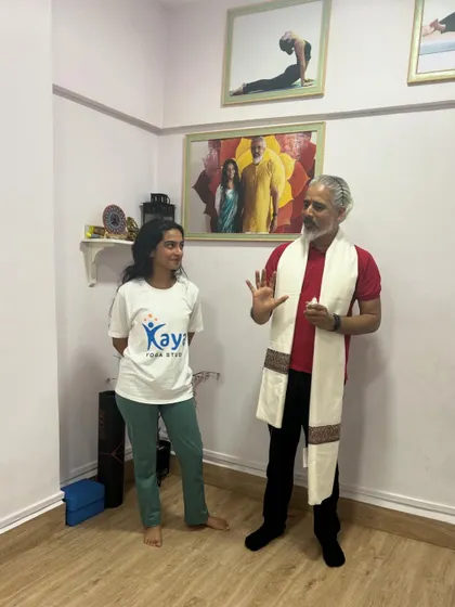 Listening to the wisdom of my Guru at my studio. He is the superpower that pushes me to be a better teacher and human being.