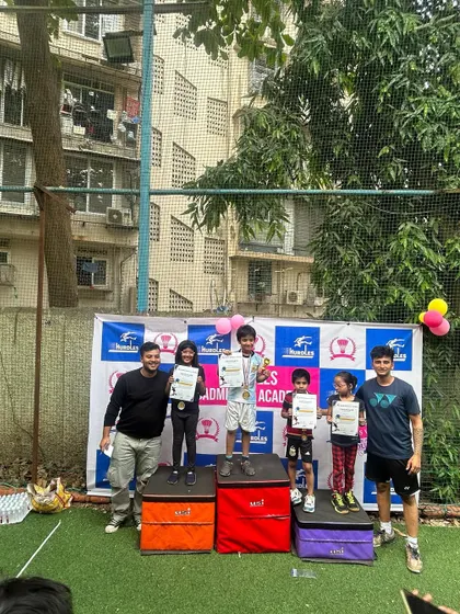 More proud winners on the podium. We thank all the parents and talented kids for their dedication and enthusiastic participation in our badminton tournament.