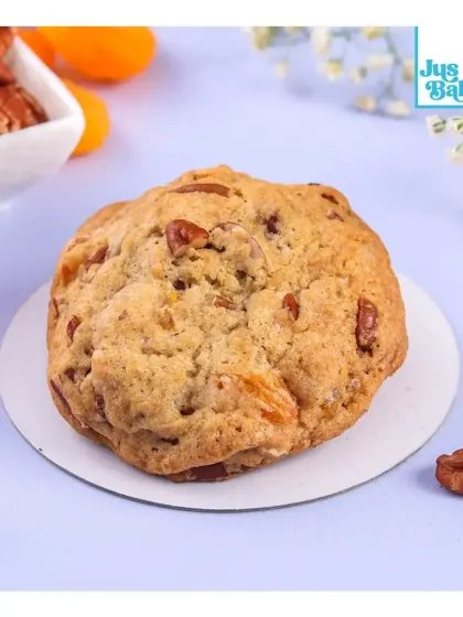 Another shot of the delicious Apricot Pecan Big Cookie, a perfect snack for any time of day.