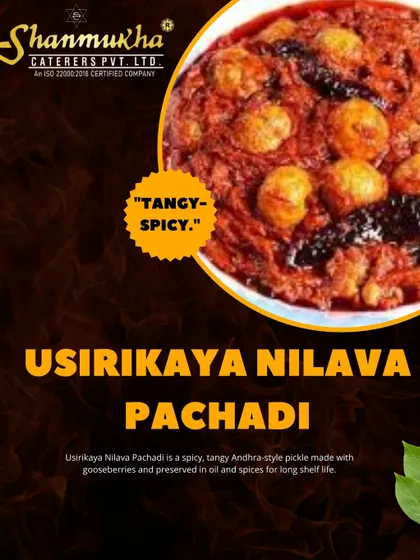 Usirikaya Nilava Pachadi, a traditional Andhra-style pickle made with tangy gooseberries and spices, perfect with hot rice.