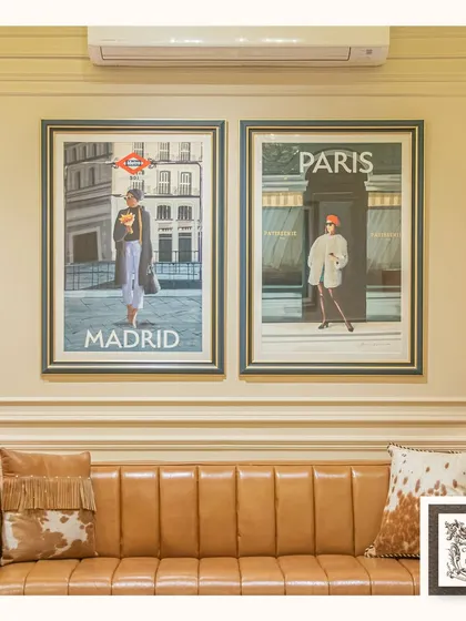 These retro-style travel posters of Madrid and Paris bring a sense of wanderlust and vintage charm to your home. They are perfect for anyone who loves to travel or dreams of European adventures.