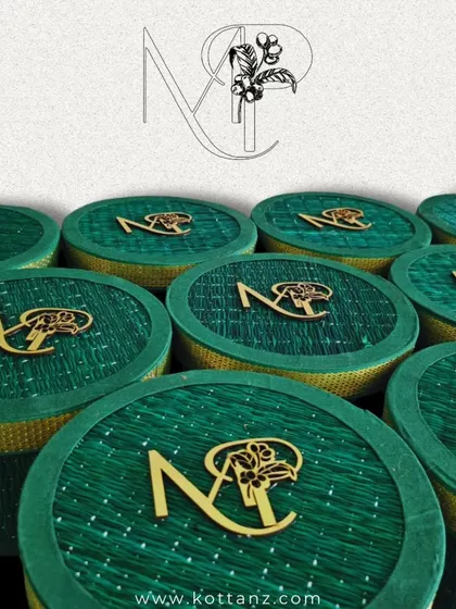 These customized monogram gift boxes are perfect for a big fat Indian wedding. They can be used for invitation hampers or as a standalone return gift.