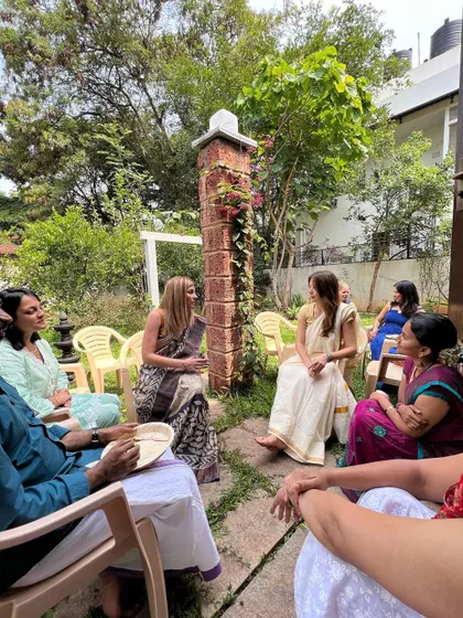 After the formal ceremony, we gather in the garden to share stories and reflect on our experience. This sense of community is at the heart of what we do.