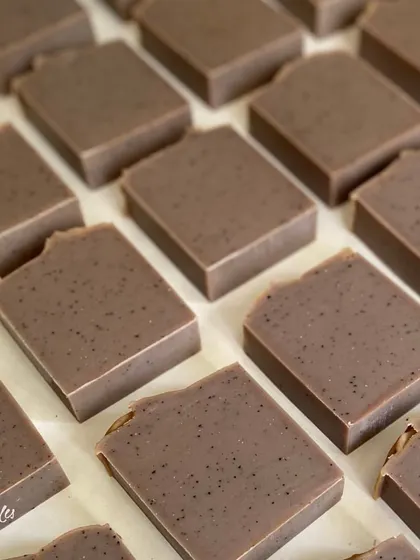 Our Coffee Exfoliating Bar is made with freshly brewed filter coffee and recycled coffee grounds. It provides a medium exfoliation to gently slough away dead skin cells and reveal smoother skin.