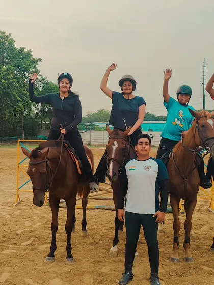 An evening ride with our happy warriors. We welcome riders of all ages and skills, creating a fun and supportive environment where everyone can enjoy their passion for horses.