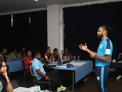 We believe in elevating the entire sports ecosystem. Here, we are leading a strength and conditioning session for coaches at the FIFA Women’s Development Programme, sharing the practical, field-tested strategies that build elite football fitness.