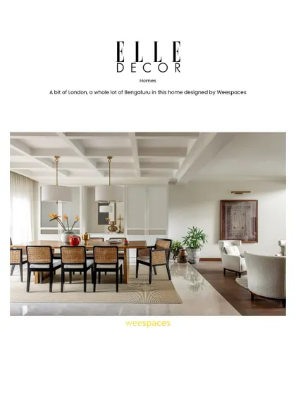A screenshot from our feature in Elle Decor for the Rio Home. This project was about blending a classic English persona with a minimal grace to serve as a canvas for art and collectibles.
