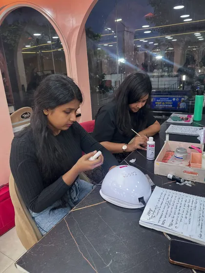 More hands-on practice during our weekend nail art session. Practice is the key to perfection.