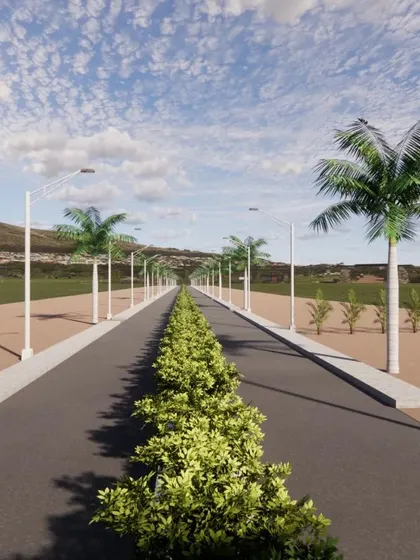 A duplicate of image 6, this render highlights the long-term vision for the community, showing how the planted trees and shrubs will mature to create a lush avenue.