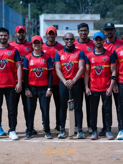 The "Bulls" team, one of the formidable squads from our Cricket League, posing for a group photo. The league fosters great team spirit.