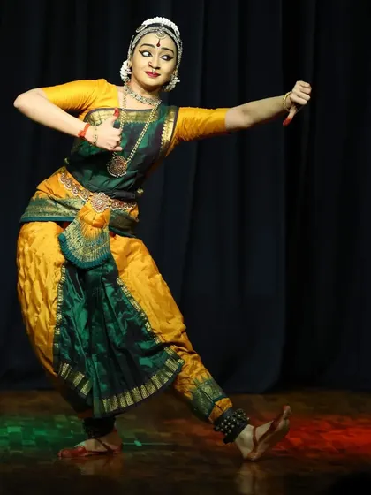 A powerful, energetic pose from my performance at the Ninada Nruthyotsava festival in Bengaluru.