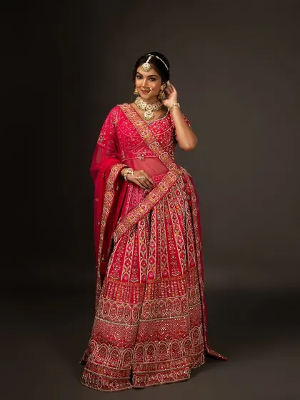 A classic full-length bridal portrait, perfect for any wedding album.