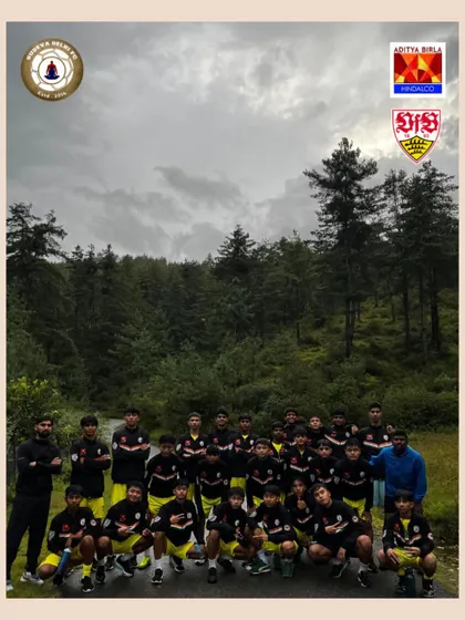 The full squad posing for a team photo amidst the lush green forests of Bhutan. These tours are also about team bonding and creating memories that last a lifetime.