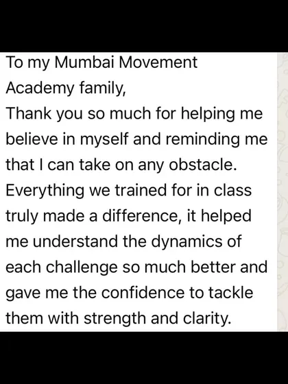"Thank you for helping me believe in myself." A heartfelt message from a student who felt the training made a real difference in tackling obstacles with confidence and clarity during the Devil's Circuit race.