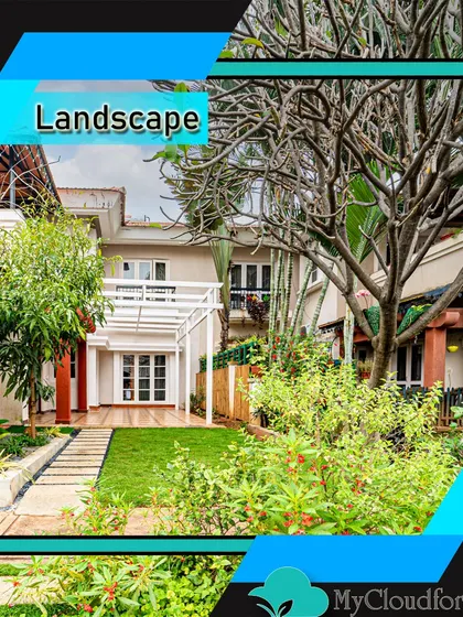 A mature tree serves as a natural anchor in this landscape design. I built the garden around it, with a healthy lawn, stone pathways, and flowering bushes that add color and life to the space.