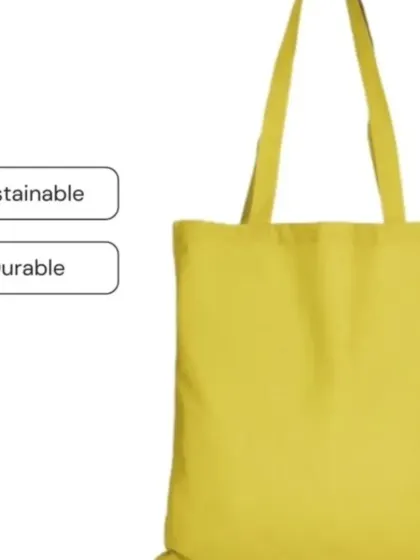 For corporate clients, we offer simple, durable, and sustainable cotton canvas tote bags. Available in various colors, they provide a perfect blank canvas for printing a company logo or event branding.